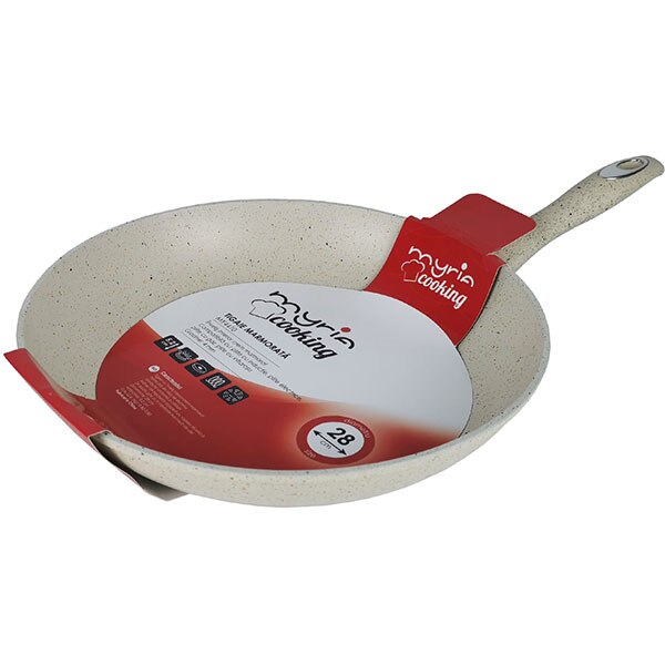 Tigaie marmorata MYRIA MY4410, 28cm, aliaj de aluminiu, crem