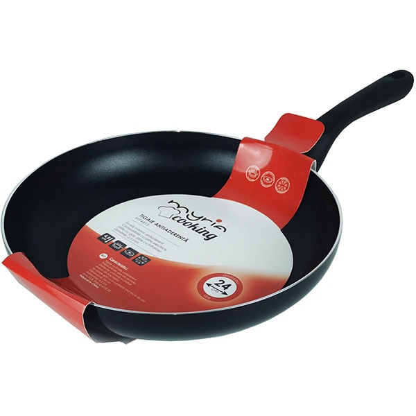 Tigaie non-stick MYRIA MY4415, 24cm, aliaj aluminiu, negru