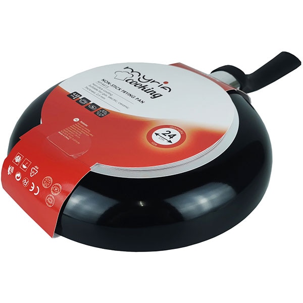 Tigaie non-stick MYRIA MY4415, 24cm, aliaj aluminiu, negru