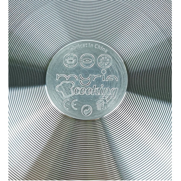 Tigaie Wok non-stick MYRIA MY4419, 28cm, aliaj aluminiu, negru