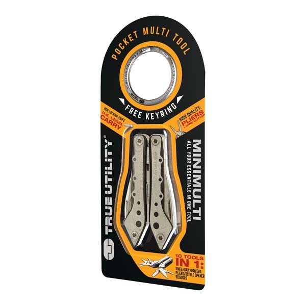 Unealta multifunctionala TRUE UTILITY TU195K, otel, 10 functii, gri