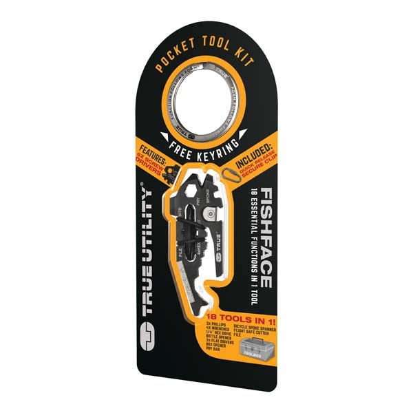 Unealta multifunctionala TRUE UTILITY TU206K, otel, 18 piese, negru mat