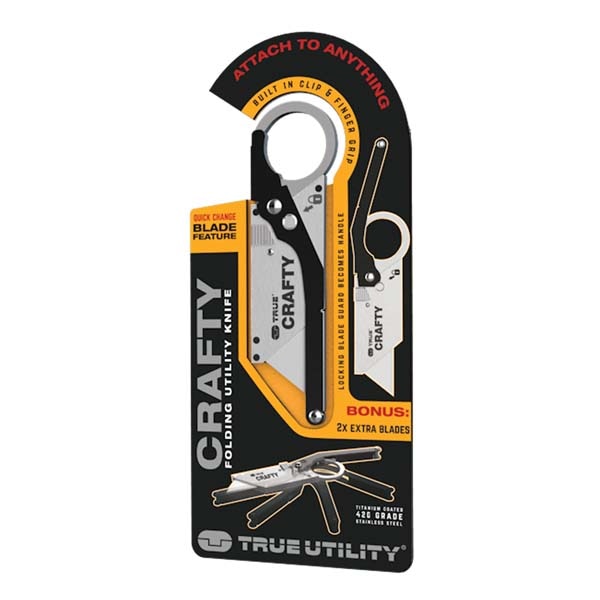 Cutter TRUE UTILITY TU590, 110 x 26 mm, argintiu
