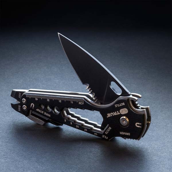 Unealta multifunctionala TRUE UTILITY TU6869, otel, 15 functii, negru