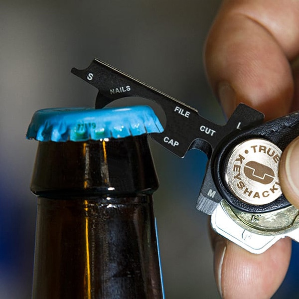 Unealta multifunctionala TRUE UTILITY TU921, breloc, 7 piese, negru