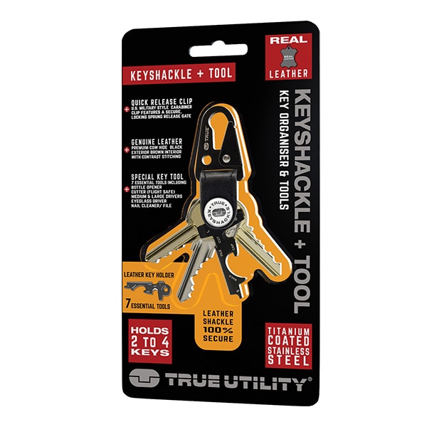 Unealta multifunctionala TRUE UTILITY TU921, breloc, 7 piese, negru
