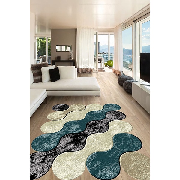 Covor living / dormitor Wave, 120 x 180 cm, poliester, multicolor