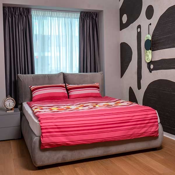 Lenjerie de pat Bubbles, 2 persoane, 100% bumbac, 180 x 220 cm, 3 piese