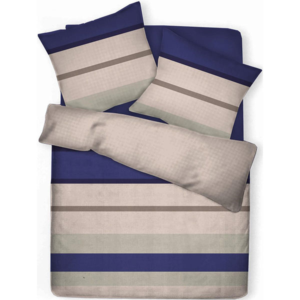 Lenjerie de pat Stripes, 2 persoane, 100% bumbac, 180 x 220 cm, 3 piese