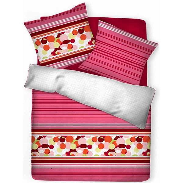 Lenjerie de pat Bubbles, 2 persoane, 52% poliester + 48% bumbac, 220 x 200 cm, 3 piese