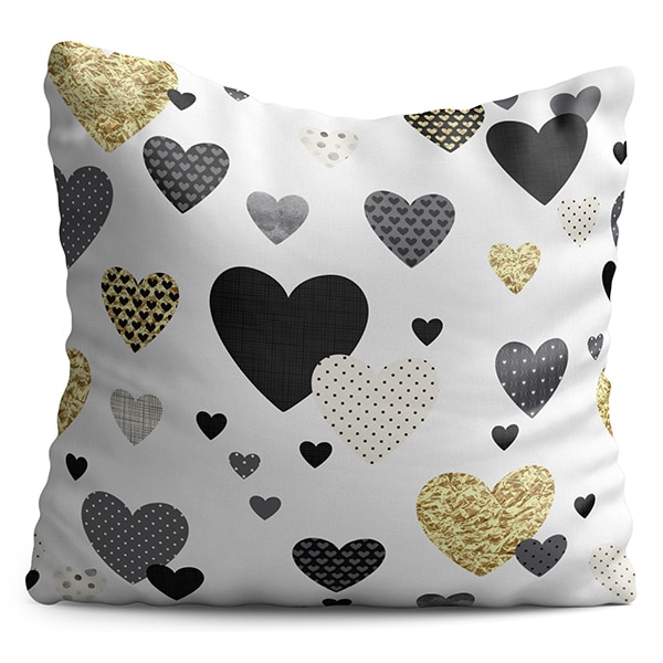 Perna decorativa Hearts, 40 x 40 cm, multicolor
