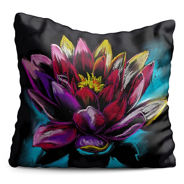 Perna decorativa Colored Daisy, 40 x 40 cm, multicolor