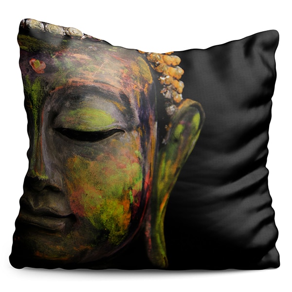 Perna decorativa Buddha, 40 x 40 cm, multicolor