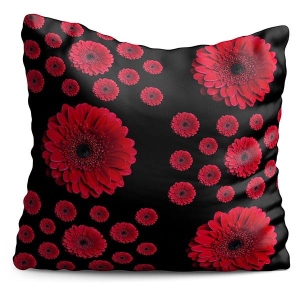 Perna decorativa Red Daisy, 40 x 40 cm, multicolor
