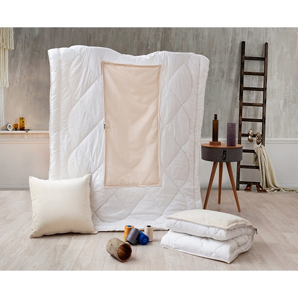 Pilota ESHO Flow, microfibra, 150 x 200 cm, crem