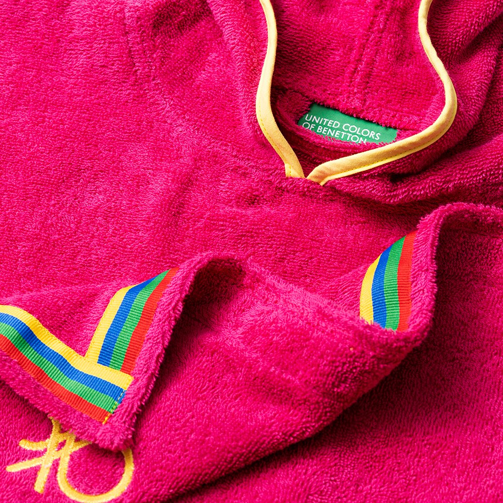 Halat de baie BENETTON BE-0818-PK, copii, bumbac, 2-4 ani, roz