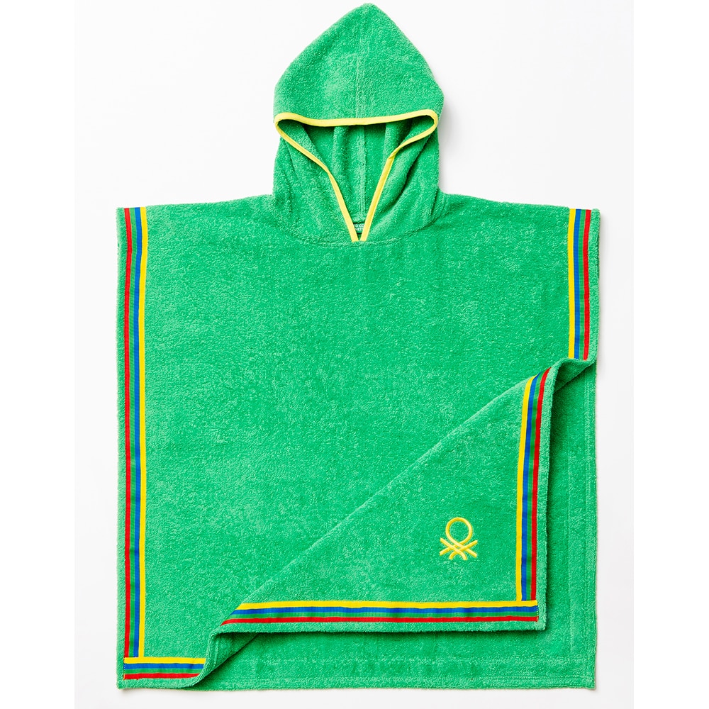 Halat de baie BENETTON BE-0818-GR, copii, bumbac, 2-4 ani, verde