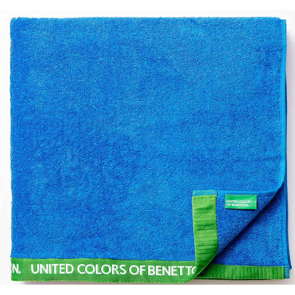 Prosop BENETTON Terry Rainbow, 90 x 160 cm, bumbac, albastru
