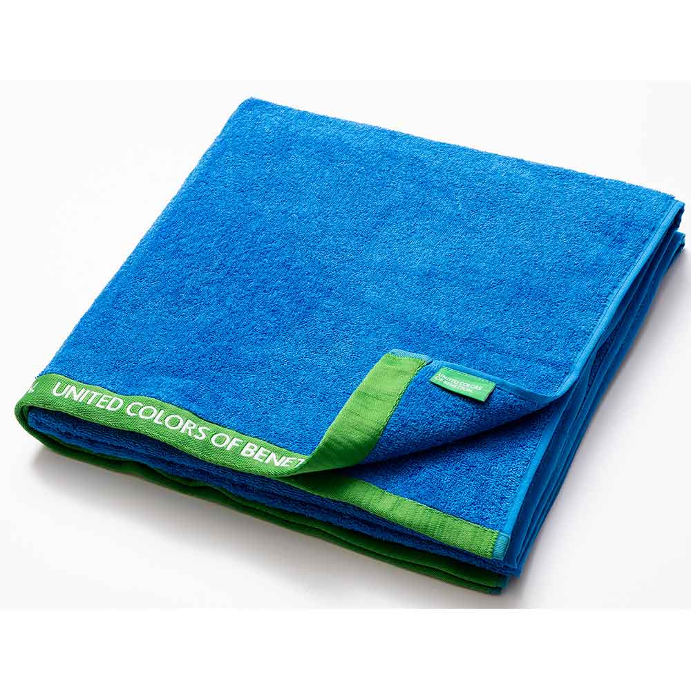 Prosop BENETTON Terry Rainbow, 90 x 160 cm, bumbac, albastru