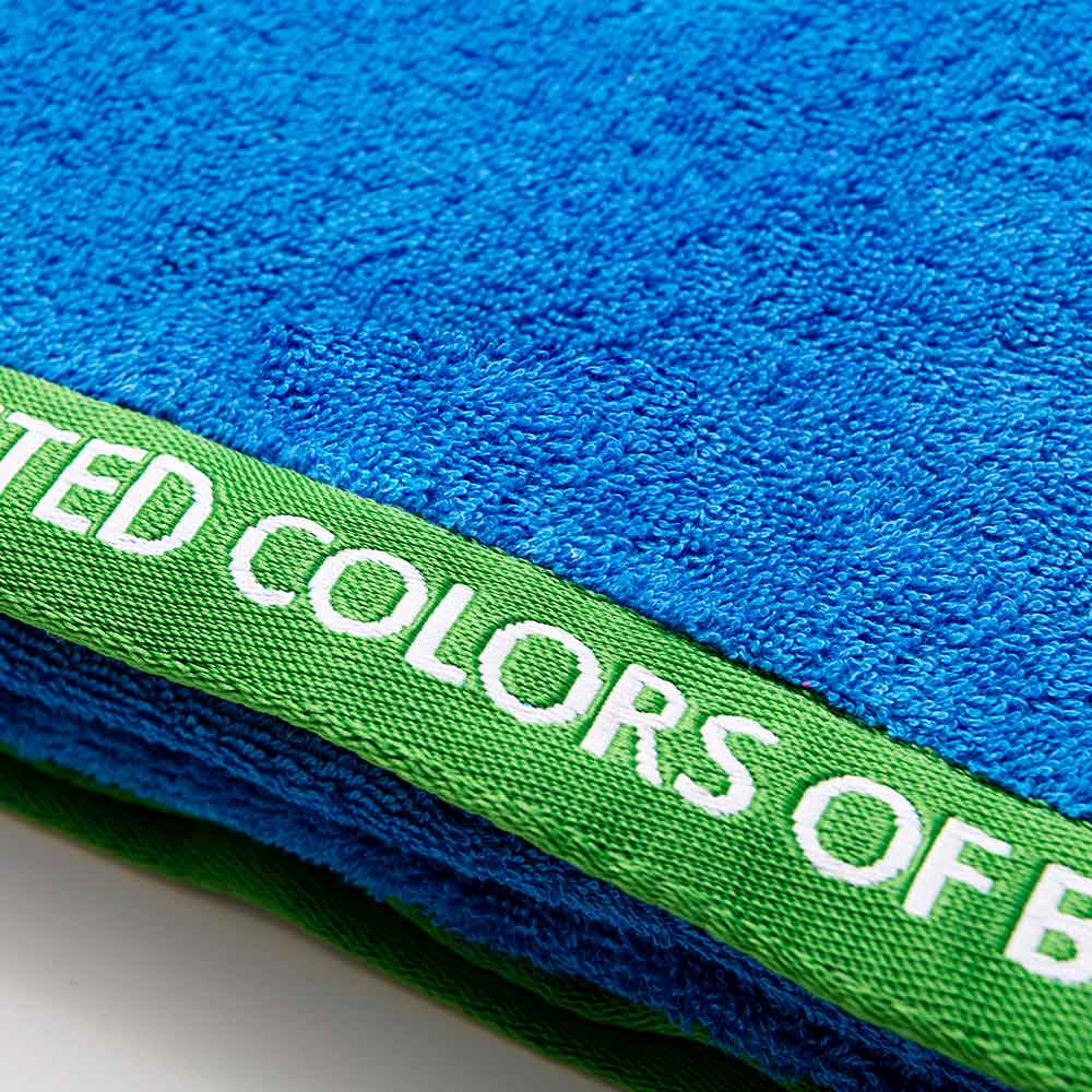 Prosop BENETTON Terry Rainbow, 90 x 160 cm, bumbac, albastru
