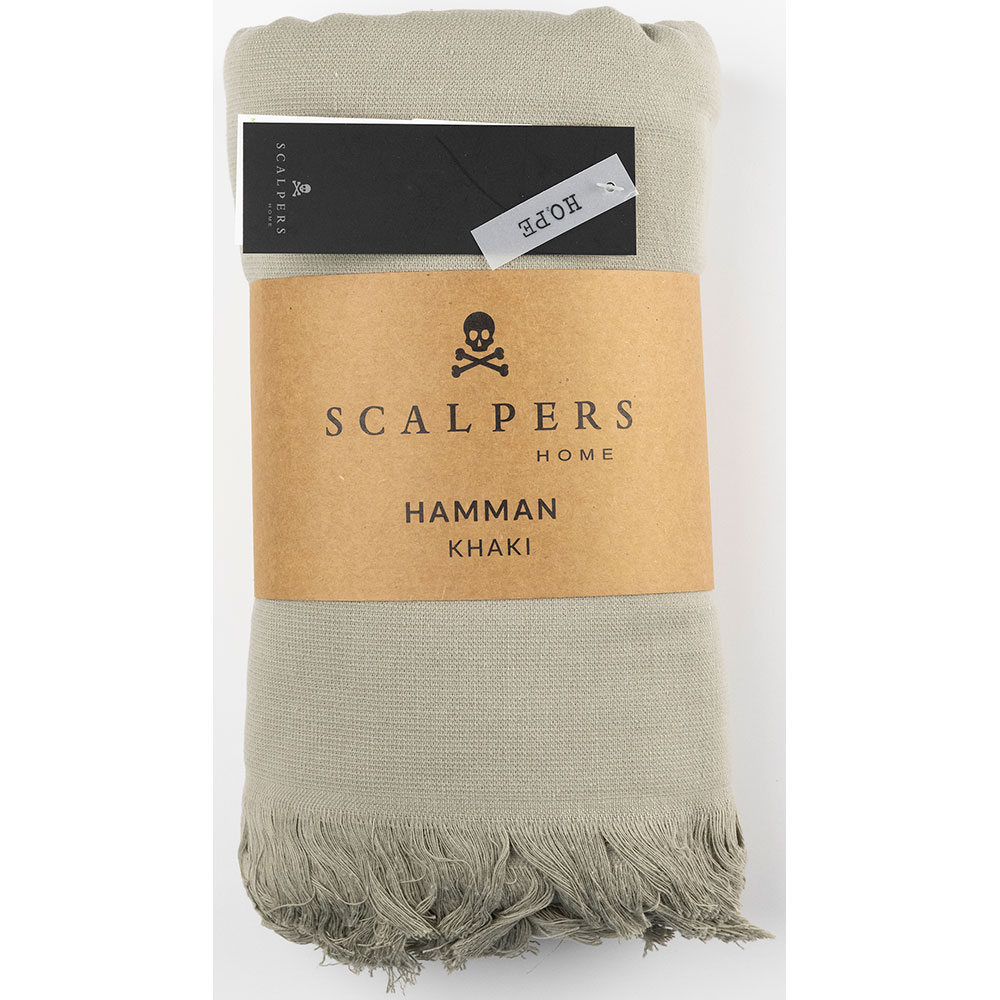 Prosop Scalpers Home Hamman, 80 x 165 cm, bumbac, kaki