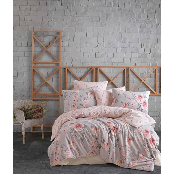 Lenjerie de pat Roses, 1 persoana, 100% bumbac, 160 x 220, 3 piese