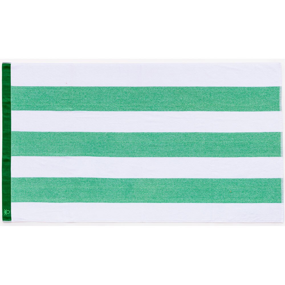 Prosop BENETTON Terry Po, 90 x 160 cm, bumbac, alb-verde