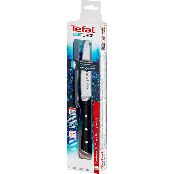 Cutit utilitar TEFAL Ingenio Ice Force K2320914, 11cm, inox, negru