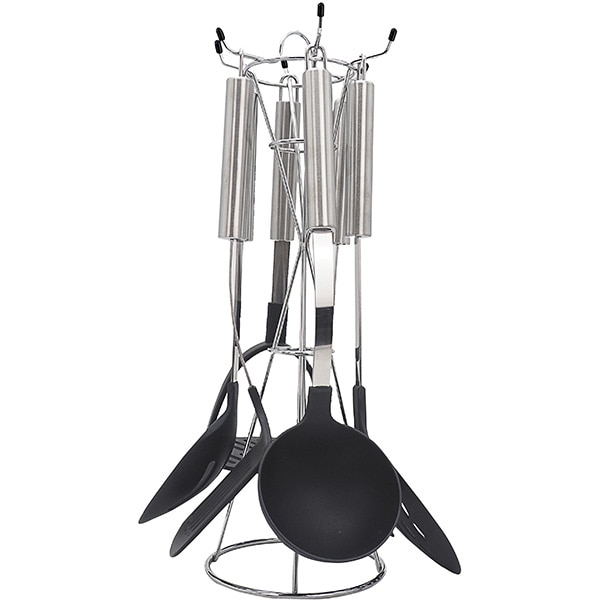 Set ustensile bucatarie MYRIA MY4199, 7 piese, otel, argintiu