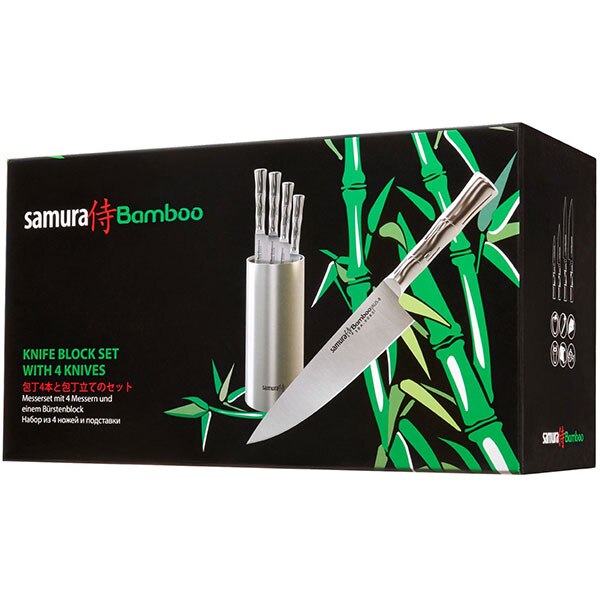 Set cutite SAMURA Bamboo SBA-05, 5 piese, otel, 8.5 - 19.4cm, otel, argintiu