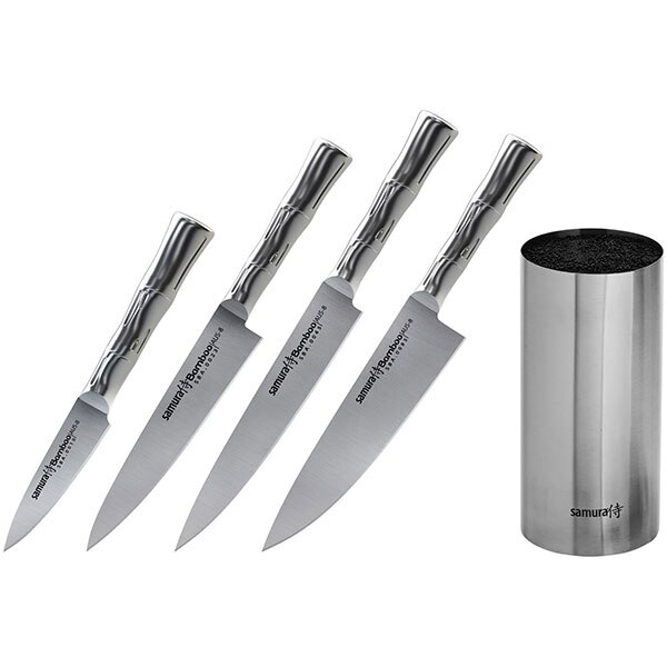 Set cutite SAMURA Bamboo SBA-05, 5 piese, otel, 8.5 - 19.4cm, otel, argintiu
