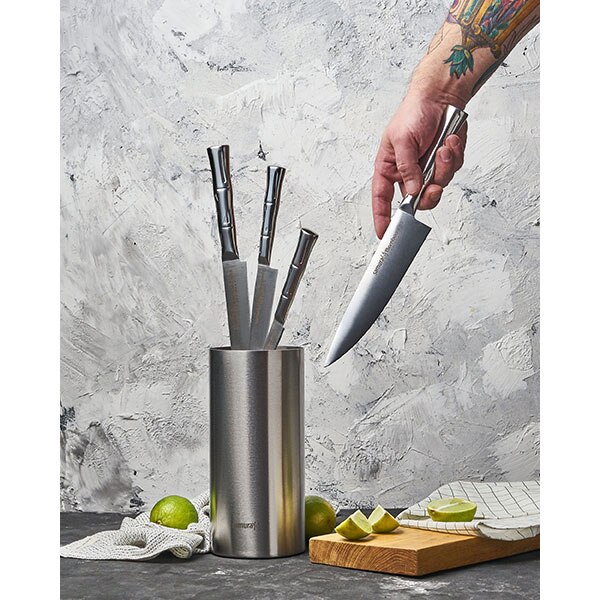 Set cutite SAMURA Bamboo SBA-05, 5 piese, otel, 8.5 - 19.4cm, otel, argintiu