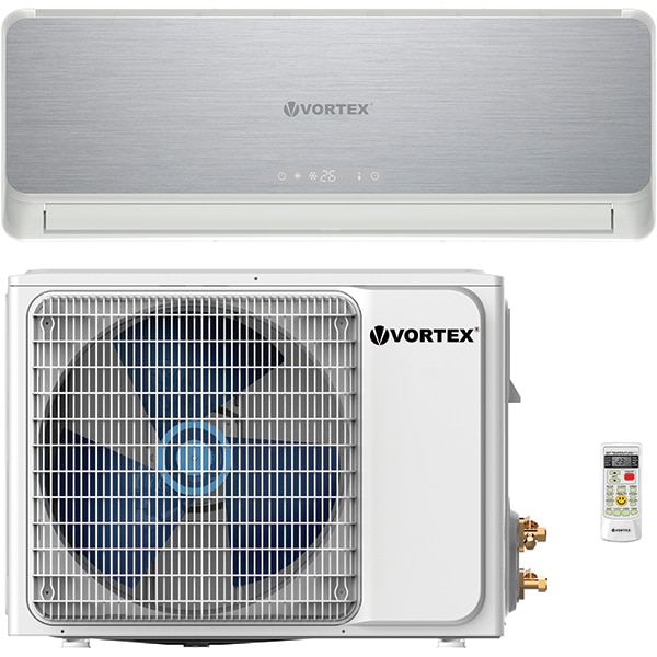 Aer conditionat VORTEX VAI1222FJSVW, 12000 BTU, A++/A+, Functie Incalzire, Inverter, Wi-Fi, kit instalare inclus, argintiu