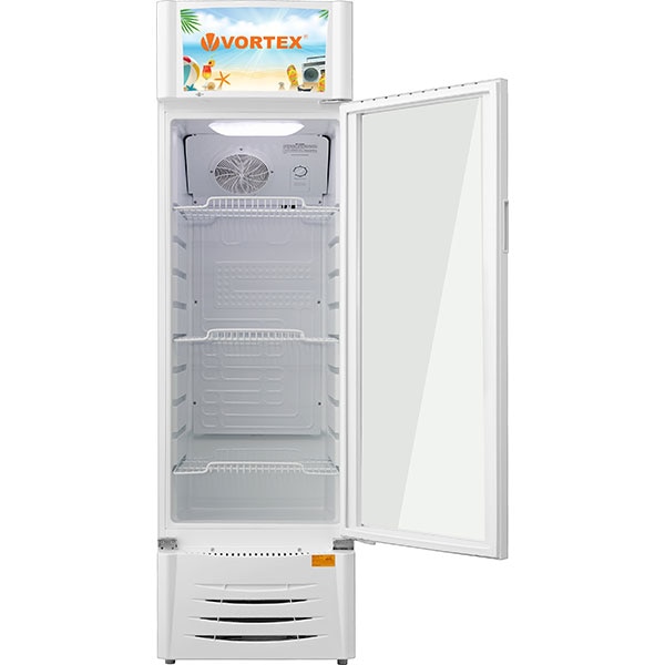 Vitrina frigorifica VORTEX VDC21SWH01M, 213 l, H 174.7 cm, Clasa B, alb