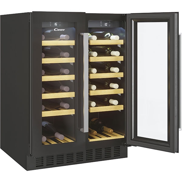 Racitor de vinuri incorporabil CANDY CCVB 60D/1, 38 sticle, H 82 cm, Clasa G