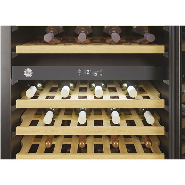 Racitor de vinuri incorporabil HOOVER HWCB 60/N, 46 sticle, H 82 cm, Clasa G, Wi-Fi
