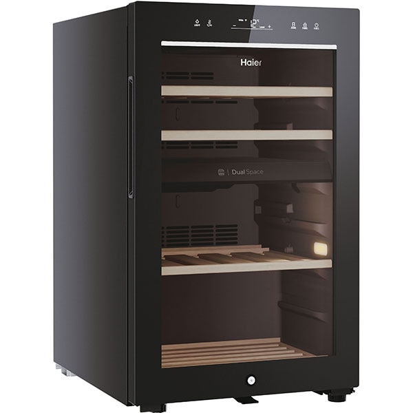 Racitor de vinuri HAIER HWS42GDAU1, 42 sticle, H 82 cm, Clasa G, Wi-Fi, negru