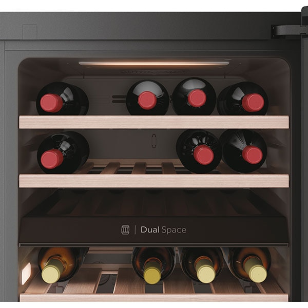 Racitor de vinuri HAIER HWS42GDAU1, 42 sticle, H 82 cm, Clasa G, Wi-Fi, negru