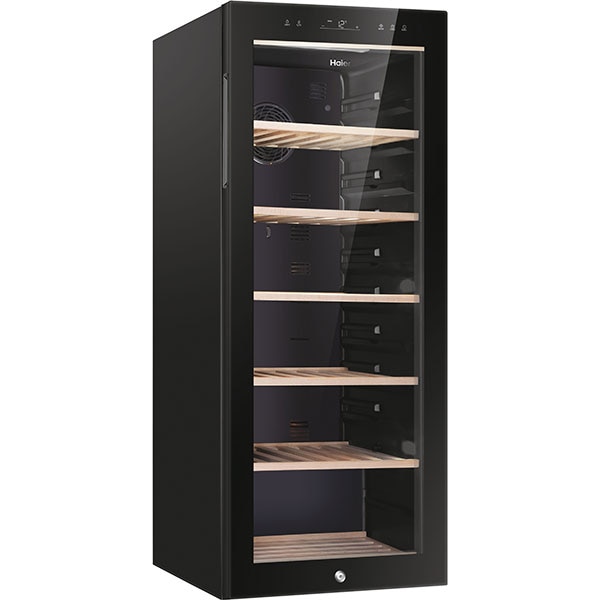 Racitor de vinuri HAIER HWS84GA, 84 sticle, H 127 cm, Clasa G, negru
