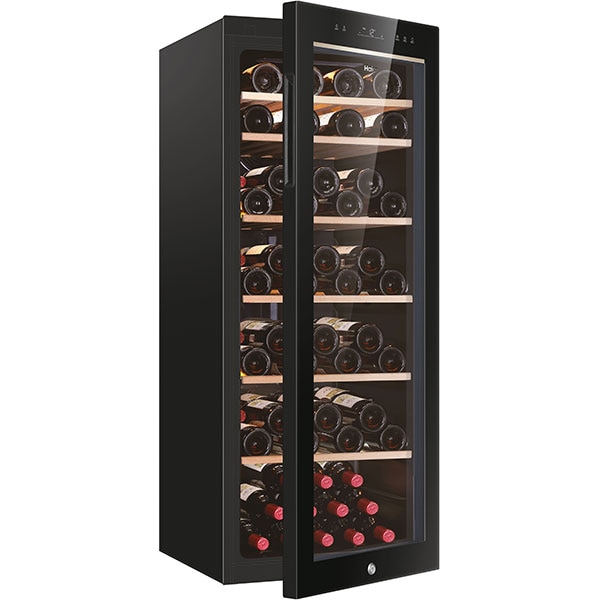 Racitor de vinuri HAIER HWS84GA, 84 sticle, H 127 cm, Clasa G, negru