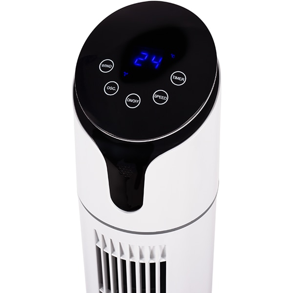 Ventilator turn DAEWOO DDV200, 3 trepte de viteza, 55W, alb-negru