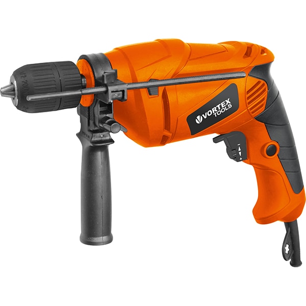 Masina de gaurit si insurubat cu percutie (bormasina) VORTEX TOOLS VO2803, 750W, 3000RPM, mandrina rapida 13mm, cutie plastic