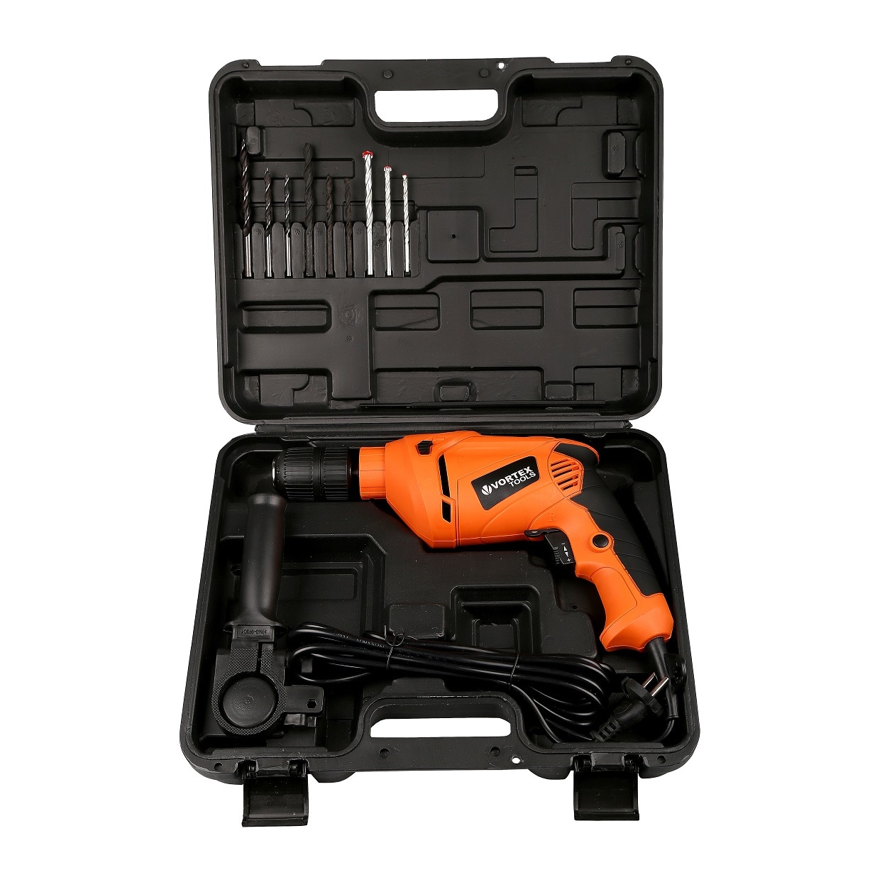 Masina de gaurit si insurubat cu percutie (bormasina) VORTEX TOOLS VO2803, 750W, 3000RPM, mandrina rapida 13mm, cutie plastic