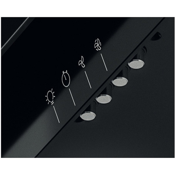 Hota decorativa WHIRLPOOL WHVP 65F LM K, 1 motor, 375 m3/h, L 60 cm, negru