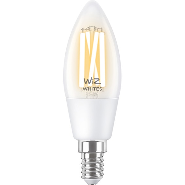 Bec LED Smart Vintage WIZ Whites, E14, 4.9W, 470lm, Wi-Fi, lumina variabila, compatibil Alexa, Google Assistant