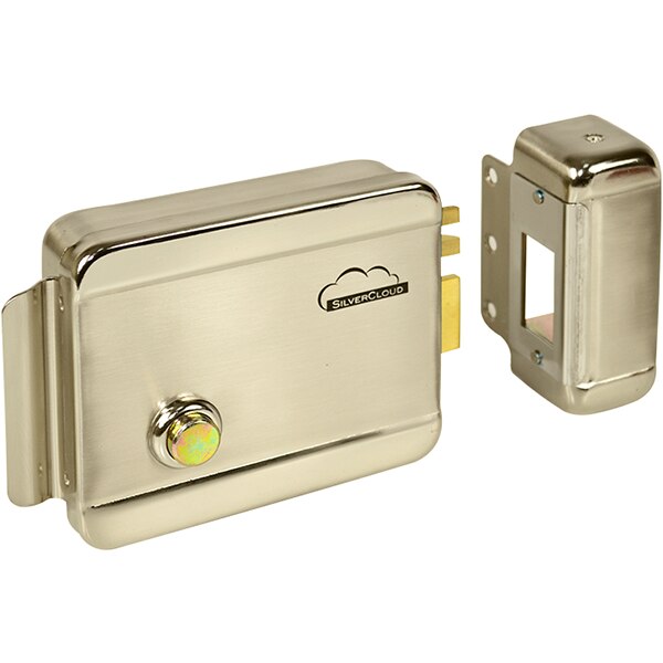 Yala electromagnetica SILVERCLOUD YL500 cu butuc, deschidere stanga, Fail Secure NO, argintiu