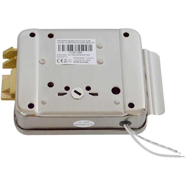 Yala electromagnetica SILVERCLOUD YL500 cu butuc, deschidere stanga, Fail Secure NO, argintiu