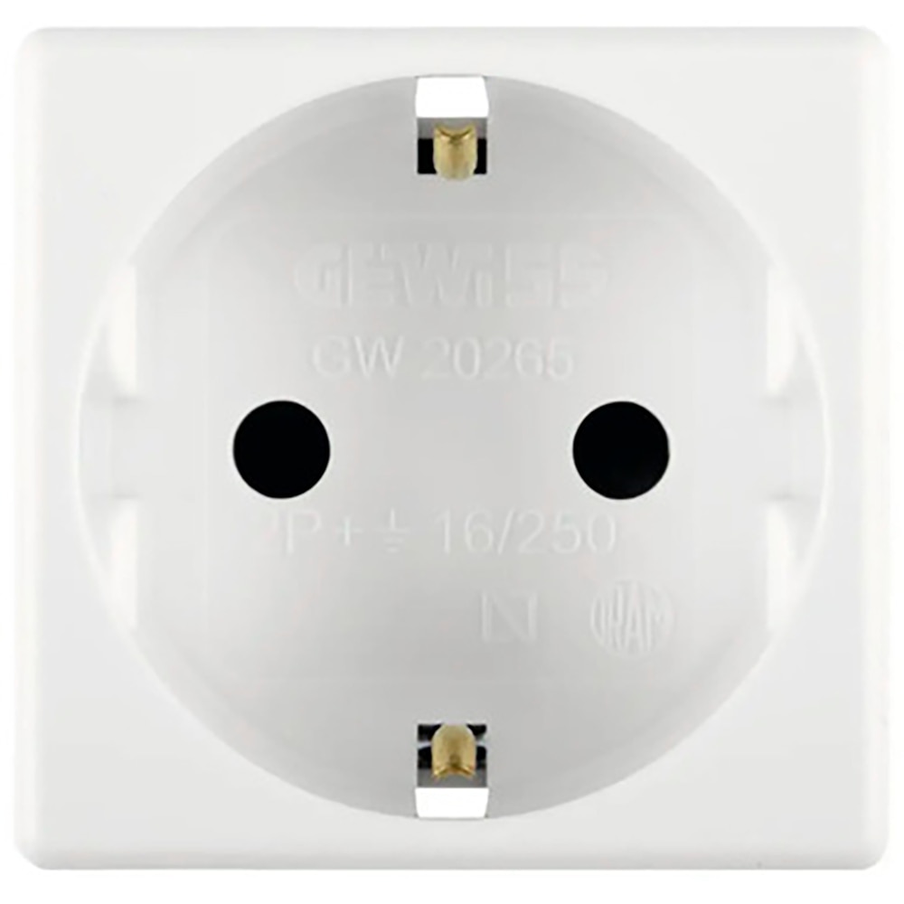 Priza electrica GEWISS GW20265DY01, interior, incastrat, IP20, 16A, alb