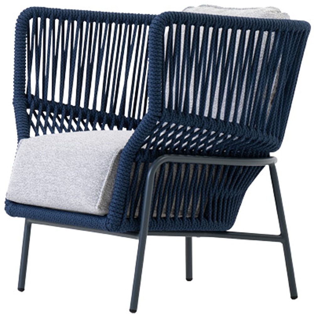 Scaun relaxare LIVINTWIST Rock 14, 79.5 x 82 x 17 cm, albastru