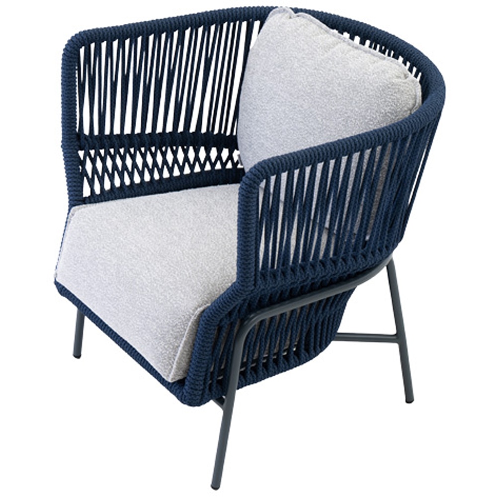 Scaun relaxare LIVINTWIST Rock 14, 79.5 x 82 x 17 cm, albastru